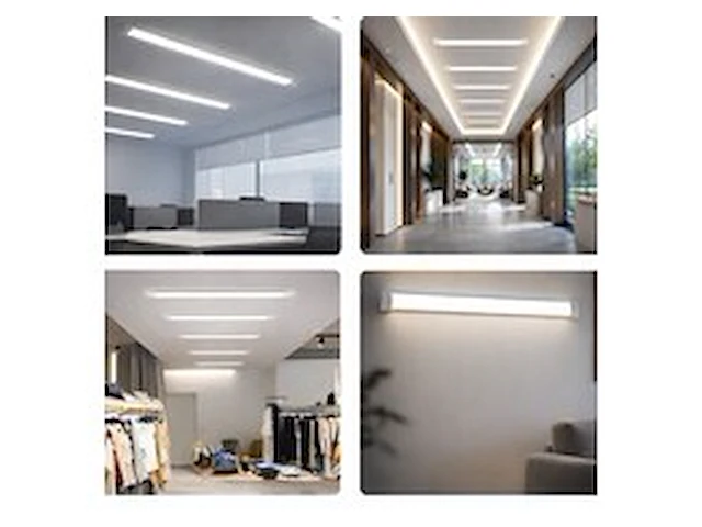 60 x led batten 36w – 120cm – 6500k koud wit – koppelbaar – tetra-120 - afbeelding 1 van  6