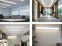 60 x led batten 36w – 120cm – 6500k koud wit – koppelbaar – tetra-120 - afbeelding 1 van  6