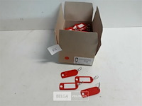60 x sleutelplaatje met schrijfvlak rood - afbeelding 1 van  3