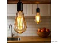60 x st64 amber filament lamp – 6w – e27 – dimbaar – ip20 - afbeelding 1 van  4