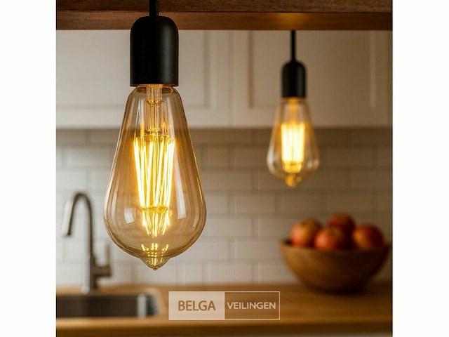 60 x st64 amber filament lamp – 6w – e27 – dimbaar – ip20 - afbeelding 1 van  5