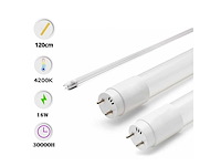 60 x t8 led buizen – 16w – 120cm – 4200k neutraal wit – tube-s - afbeelding 3 van  4