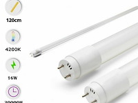 60 x t8 led buizen – 16w – 120cm – 4200k neutraal wit – tube-s - afbeelding 4 van  5