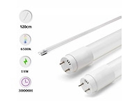 60 x t8 led buizen – 16w – 120cm – 6400k koud wit – tube-s - afbeelding 2 van  5