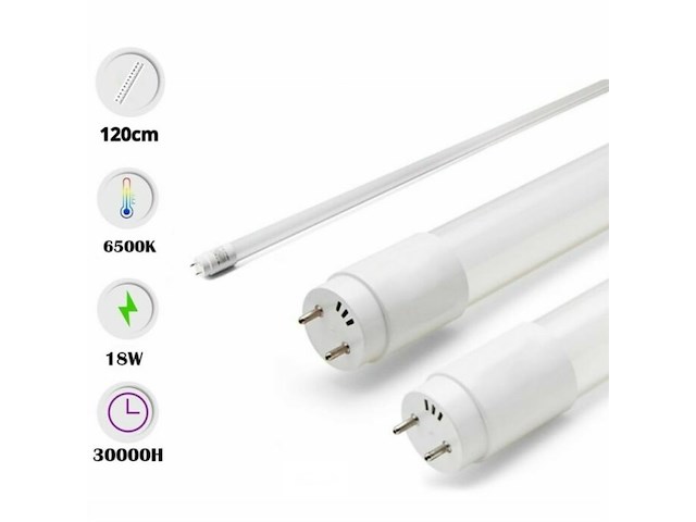 60 x t8 led buizen – 18w – 120cm – 6500k koud wit – - afbeelding 3 van  6