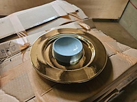 60+60 x serax - san pellegrino - bord goud 30cm + schaal blauw 12cm