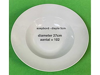 608 witte borden/soepbollen/soepterrines - afbeelding 1 van  9