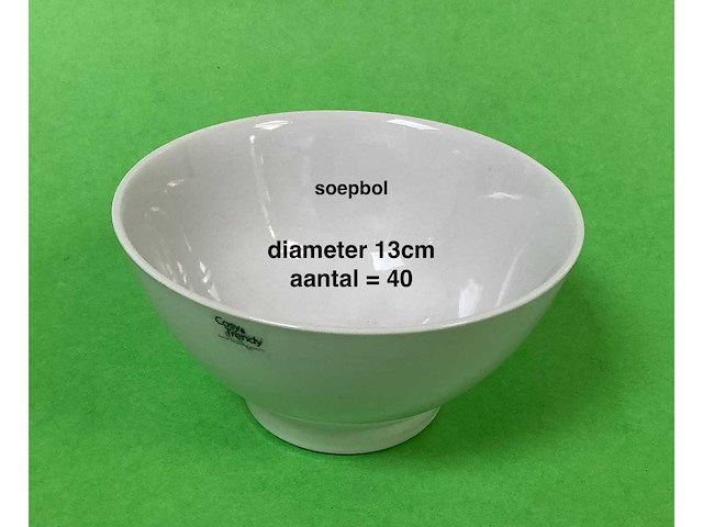 608 witte borden/soepbollen/soepterrines - afbeelding 8 van  9