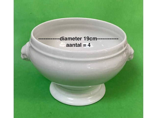 608 witte borden/soepbollen/soepterrines - afbeelding 9 van  9