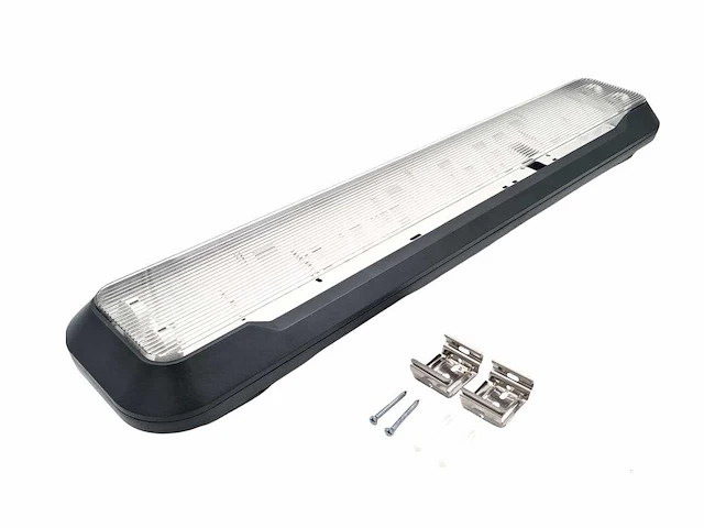 60cm pro dubbele led tl t8 armaturen waterdicht donkergrijs met reflector(16x) - afbeelding 2 van  10