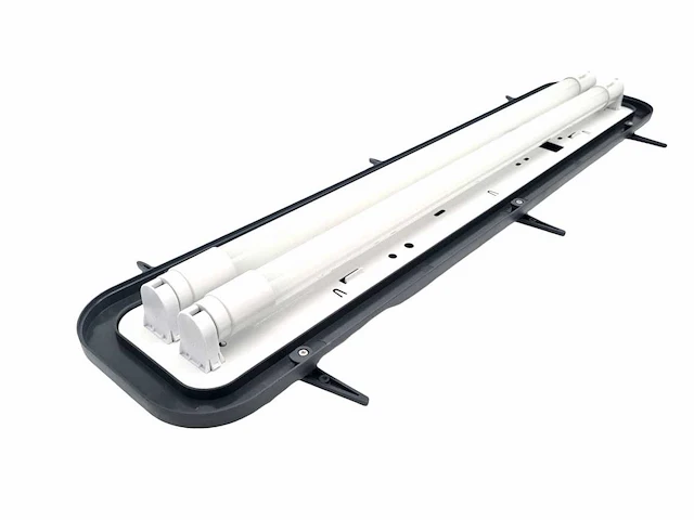 60cm pro dubbele led tl t8 armaturen waterdicht donkergrijs met reflector(16x) - afbeelding 9 van  10