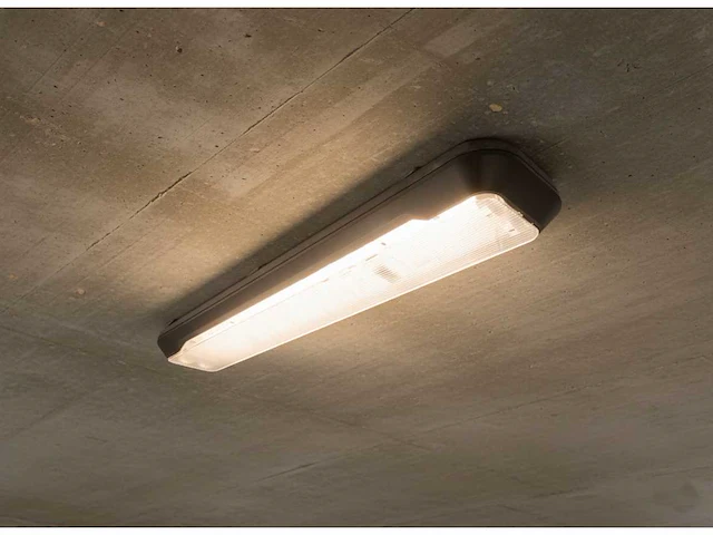 60cm pro dubbele led tl t8 armaturen waterdicht donkergrijs met reflector(8x) - afbeelding 3 van  10