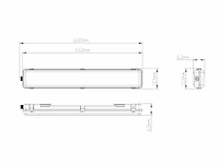 60cm pro dubbele led tl t8 armaturen waterdicht met reflectoren(32x) - afbeelding 5 van  5