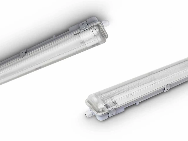 60cm pro dubbele led tl t8 armaturen waterdicht met reflectoren(8x) - afbeelding 2 van  5