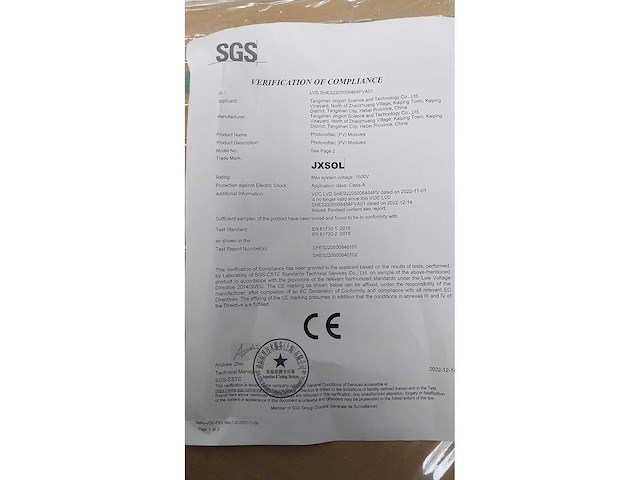 60x (25.500 watt) nieuwe zonnepaneel tinosolar - afbeelding 9 van  10