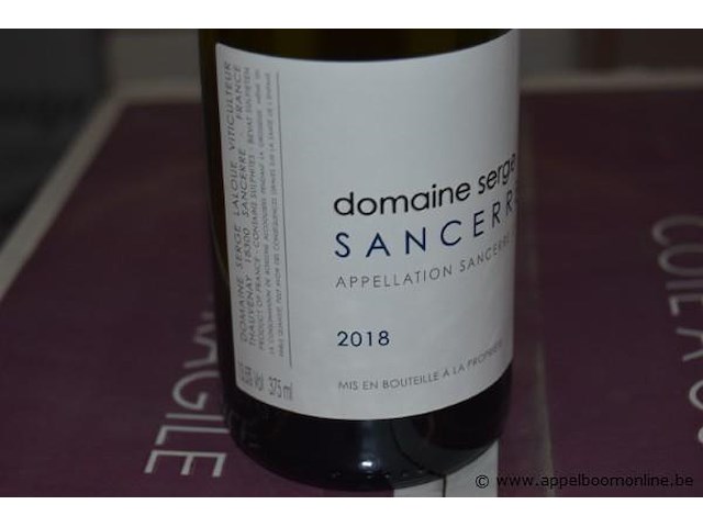 60x fles witte wijn, domaine serge laloue, sancerre, 2018, 375ml - afbeelding 2 van  3