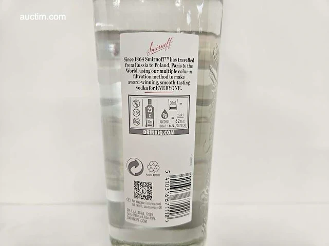 (60x) fles(sen) smirnoff wodka - afbeelding 3 van  4