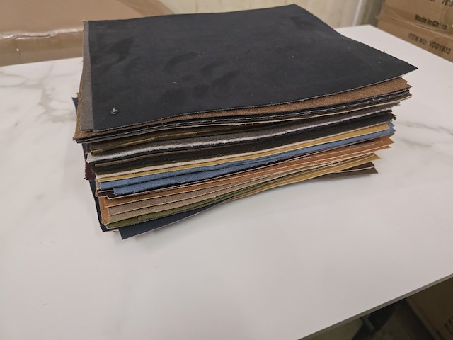 60x lapjes stof leder 30x25cm - afbeelding 1 van  13