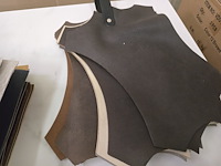 60x lapjes stof leder 30x25cm - afbeelding 10 van  13