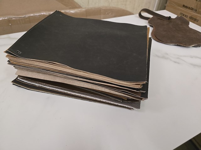 60x lapjes stof leder + stalen 30x25cm - afbeelding 1 van  16