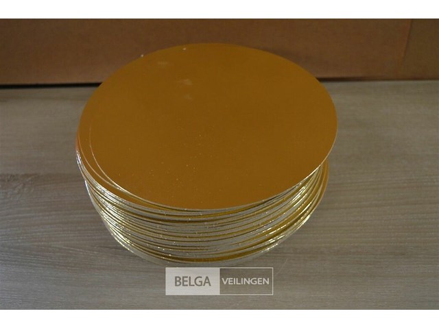 ±64 goudkleurige onderleggers ø24 cm - afbeelding 1 van  2