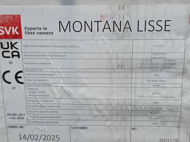 (6410x) vezelcement leien svk montana glad - afbeelding 5 van  5