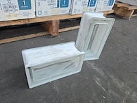 (65x) glazen bouwblokken fidenza do3109 wit...