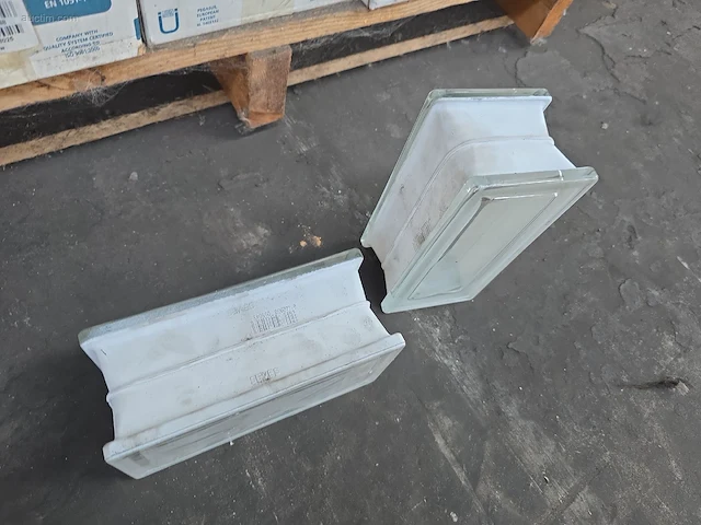 (65x) glazen bouwblokken fidenza do3109 wit... - afbeelding 2 van  5