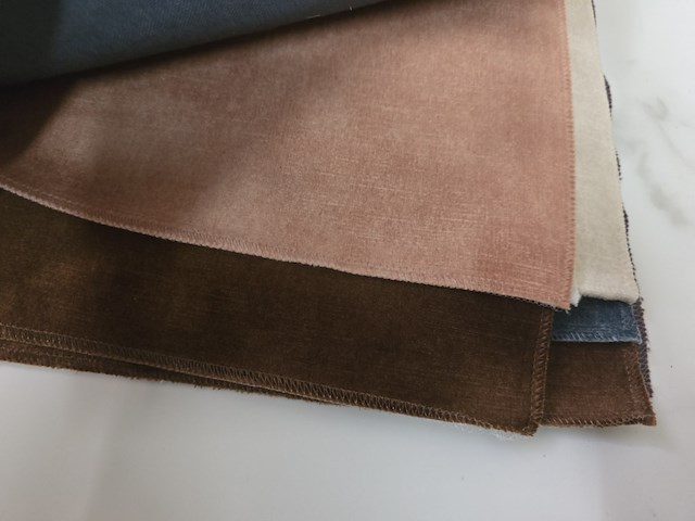 65x lapjes stof velvet 30x25cm - afbeelding 15 van  17