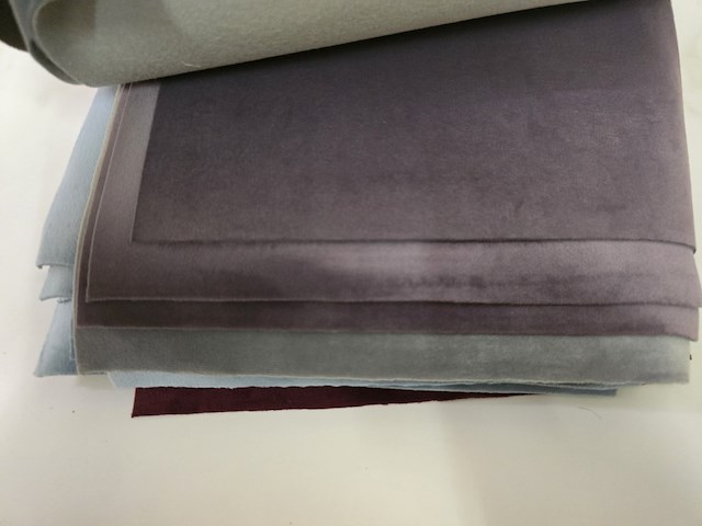 65x lapjes stof velvet 30x25cm - afbeelding 2 van  12