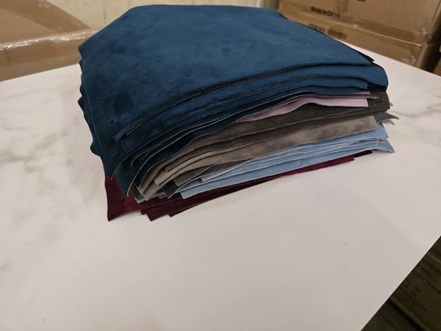 65x lapjes stof velvet 30x25cm - afbeelding 1 van  12