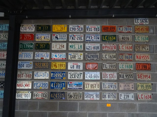 65x metalen amerikaanse nummerplaat - afbeelding 1 van  11