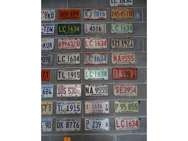 65x metalen amerikaanse nummerplaat - afbeelding 4 van  11