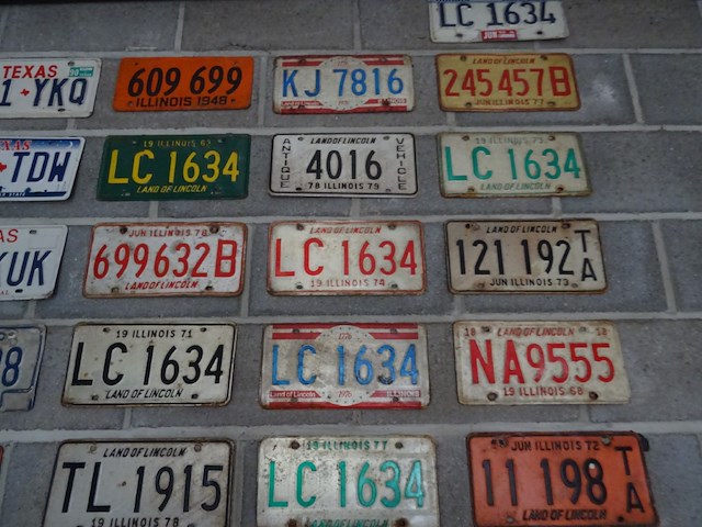 65x metalen amerikaanse nummerplaat - afbeelding 6 van  11