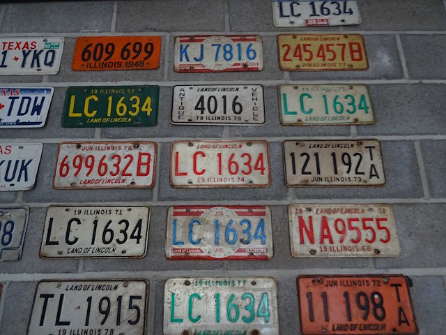 65x metalen amerikaanse nummerplaat - afbeelding 7 van  11