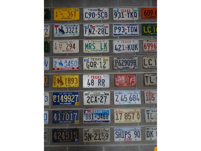 65x metalen amerikaanse nummerplaat - afbeelding 8 van  11