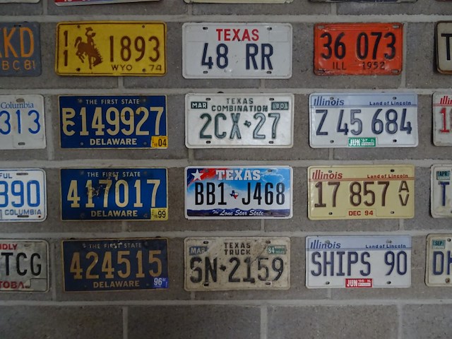 65x metalen amerikaanse nummerplaat - afbeelding 9 van  11