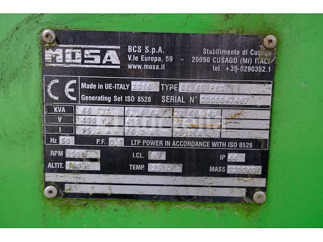 66 kva mosa ge 65 p sx generatorset - afbeelding 8 van  13