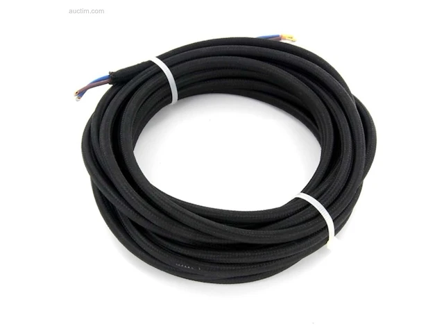 (660x) stoffen snoer, zwart, 3 m chacon 61041 - afbeelding 1 van  5