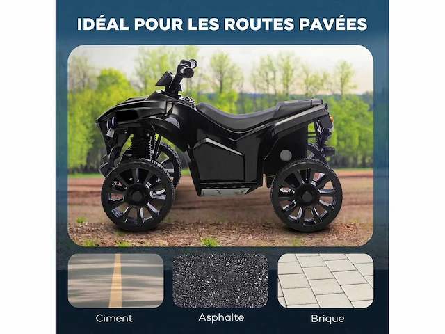 6v kinderen elektrische quad, kinderen atv elektrische auto, muziek & led-koplampen - afbeelding 5 van  6