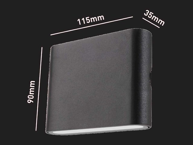 6w led wandlamp duo licht waterdicht 11.5cm (8x) - afbeelding 6 van  9