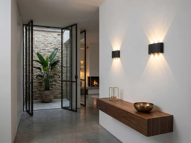 6w led wandlamp zes licht zwart warm wit waterdicht(20x) - afbeelding 7 van  9