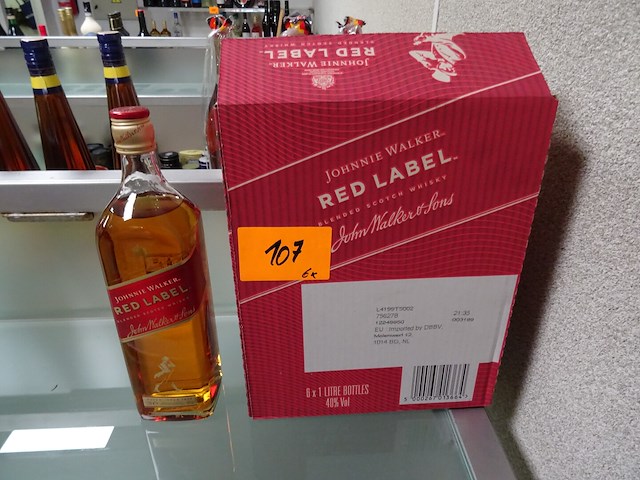 6x 1l johnie walker red label - afbeelding 2 van  2