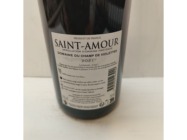 6x 75cl domaine du champ de violettes saint-amour - afbeelding 2 van  2