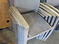 (6x) alu terras stoelen - afbeelding 6 van  6