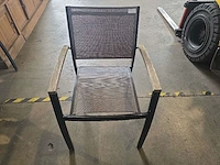 (6x) alu terras stoelen