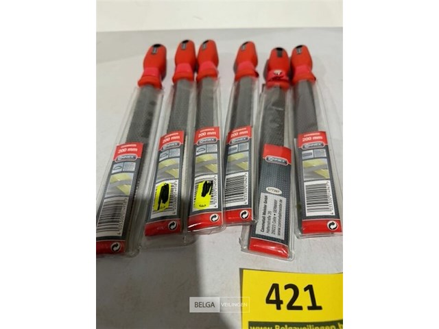 6x connex houtrasp 200mm 3x halfrond 3x plat - afbeelding 1 van  3