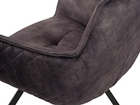 6x design eetkamerstoel antraciet velvet - afbeelding 5 van  5