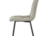 6x design eetkamerstoel beige chenille - afbeelding 2 van  6