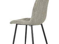 6x design eetkamerstoel beige chenille - afbeelding 3 van  6